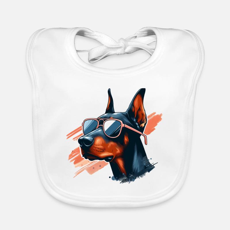 Dobermann Der Leibwächter Baby Bio-Lätzchen