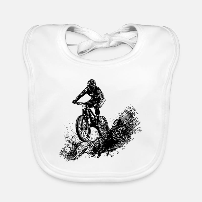Radfahrer Schlamm Berg Abfahrt Baby Bio-Lätzchen