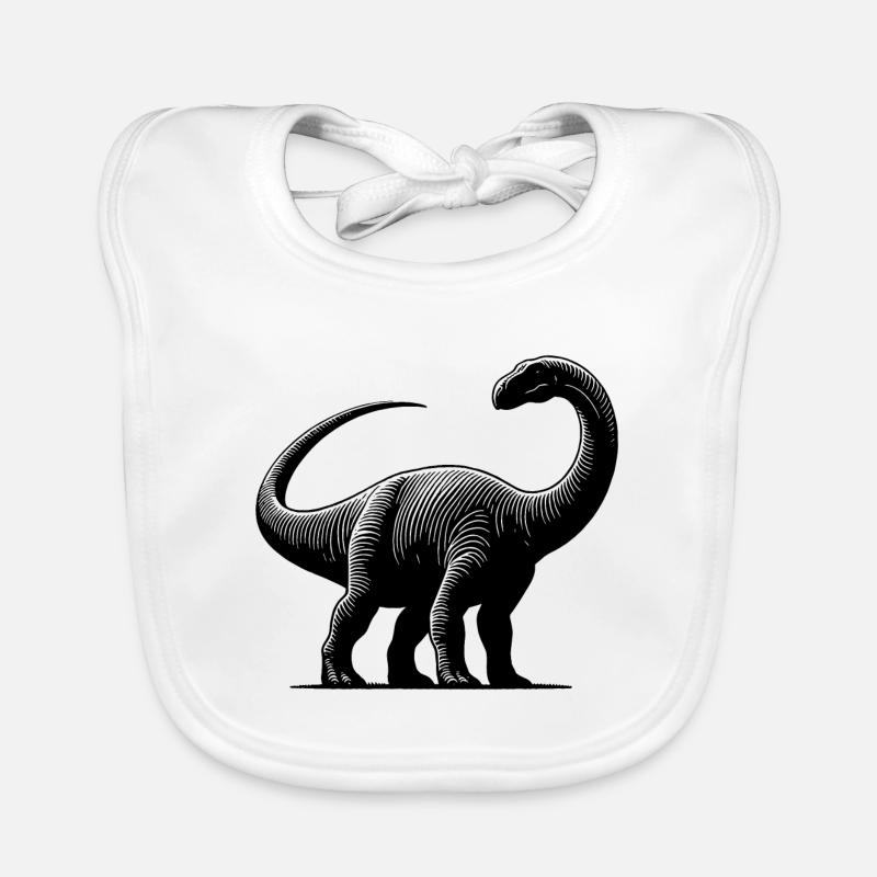 Massive Brachiosaurus Dino Dinosaur Organic Baby Bibs