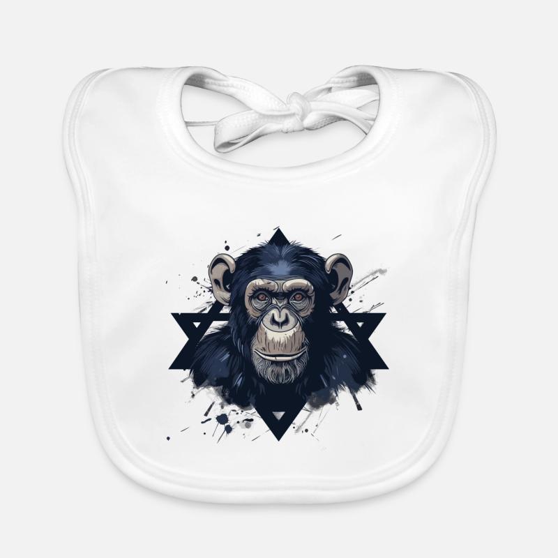 Singe chimpanzé Bavoir bio Bébé