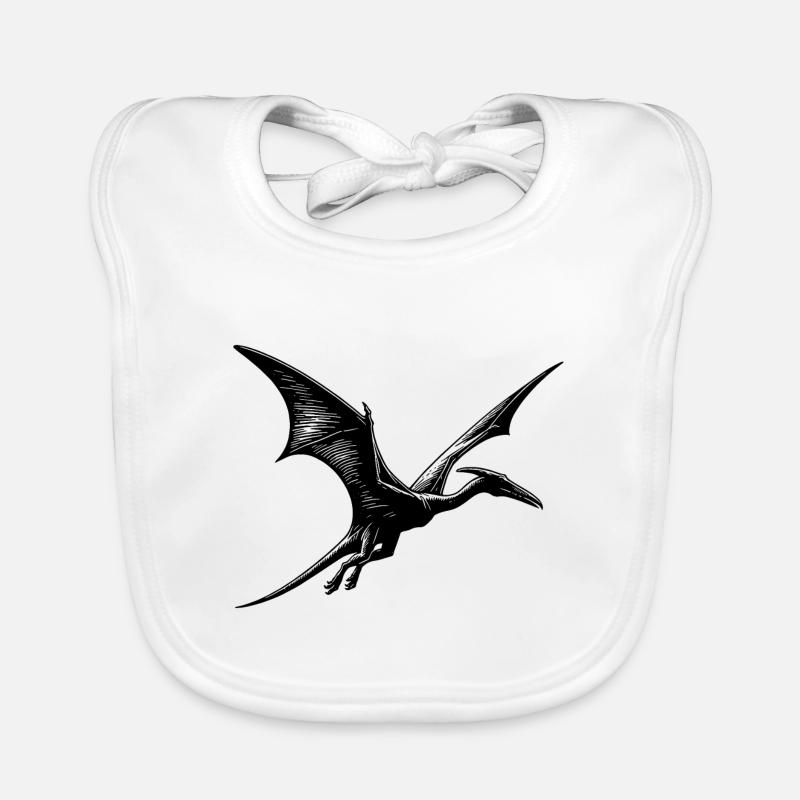 Pterosaur Dino Pteranodon Flying Dinosaur Organic Baby Bibs