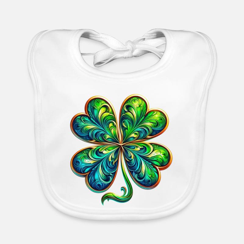 Trèfle à quatre feuilles Bavoir bio Bébé