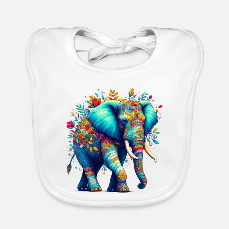 Éléphant Bavoir bio Bébé