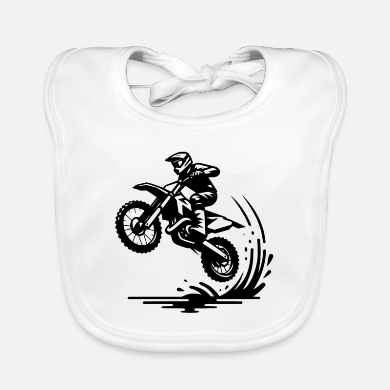 Machine de saut d’enduro de sport automobile Bavoir bio Bébé