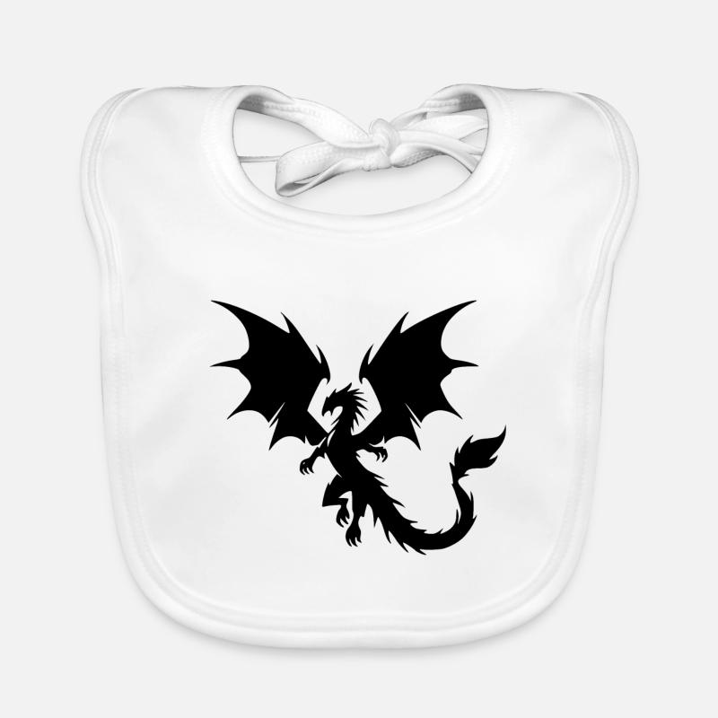 Flying dragon with huge wings Organic Baby Bibs