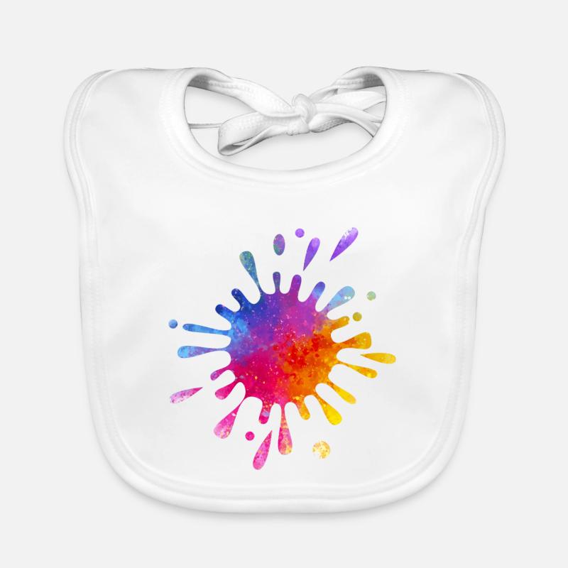 Bunter Farbklecks - Farbverlauf Aquarell  Baby Bio-Lätzchen