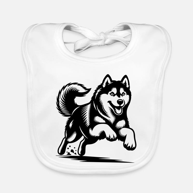 Siberian Husky Organic Baby Bibs