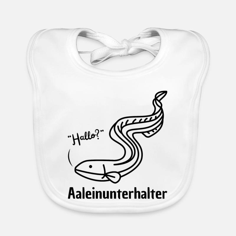 Aaleinunterhalter - Baby Bio-Lätzchen - Weiß