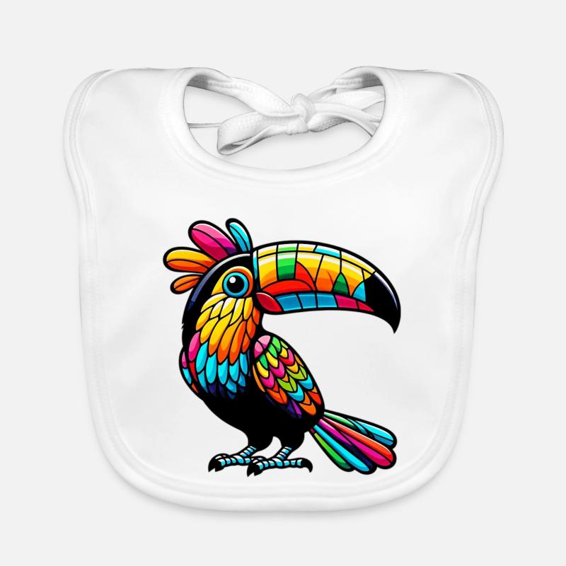 Toucan arlequin Bavoir bio Bébé