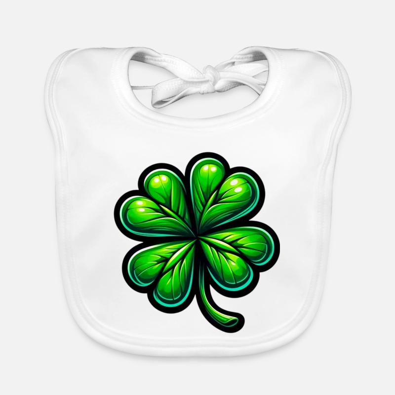Four-leaf clover Organic Baby Bibs