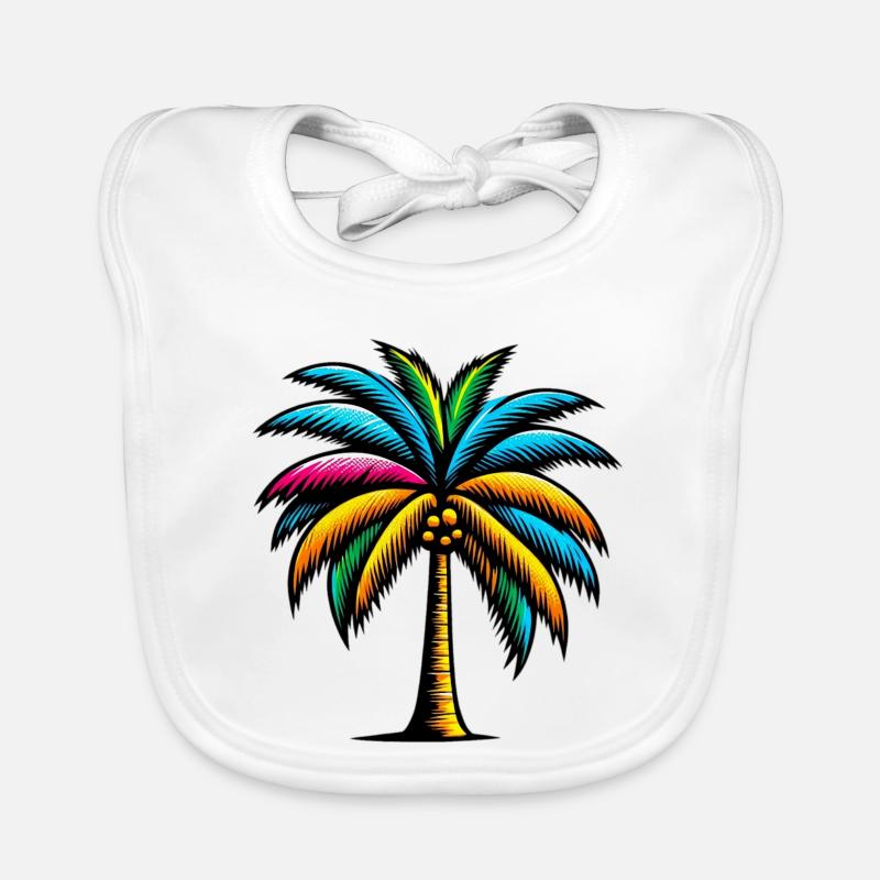 Palm tree Organic Baby Bibs