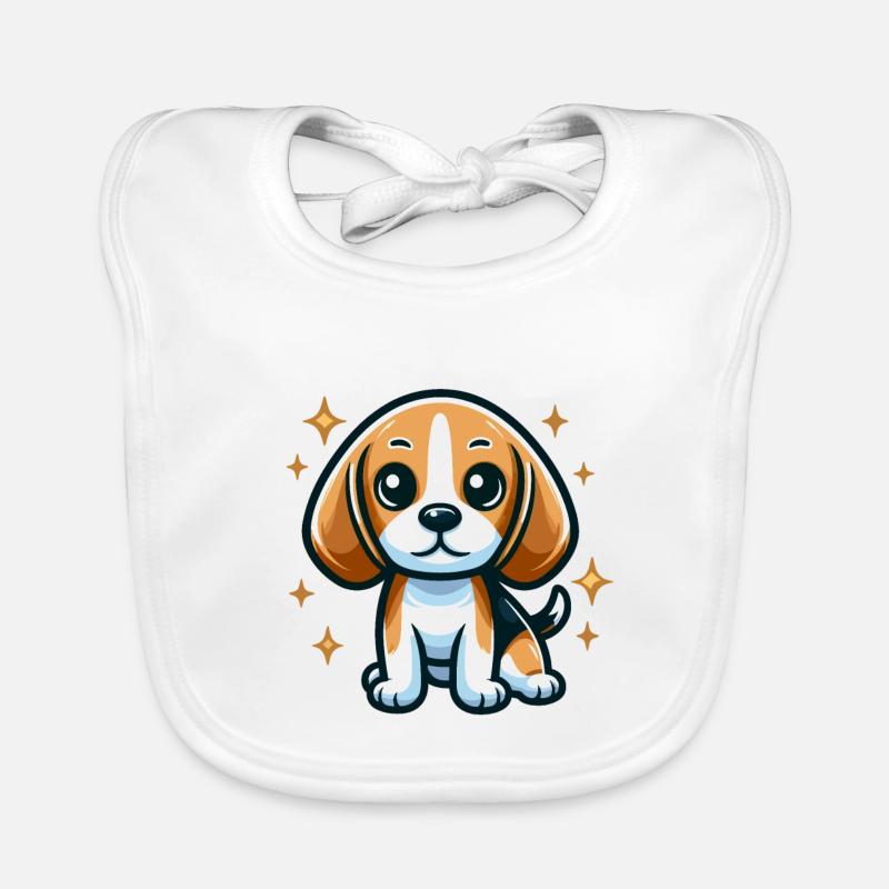 Beagle Chibi Hund Baby Bio-Lätzchen