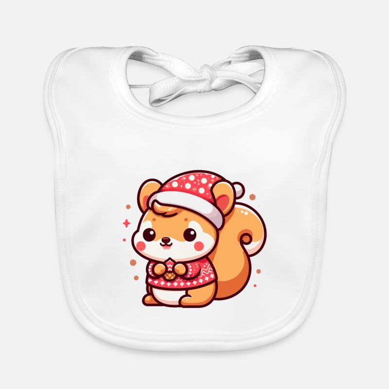 Mignon écureuil de Noël Bavoir bio Bébé