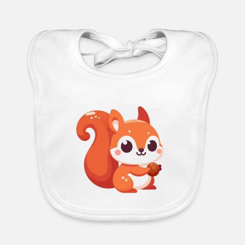 Chibi Ecureuil Kawaii Bavoir bio Bébé