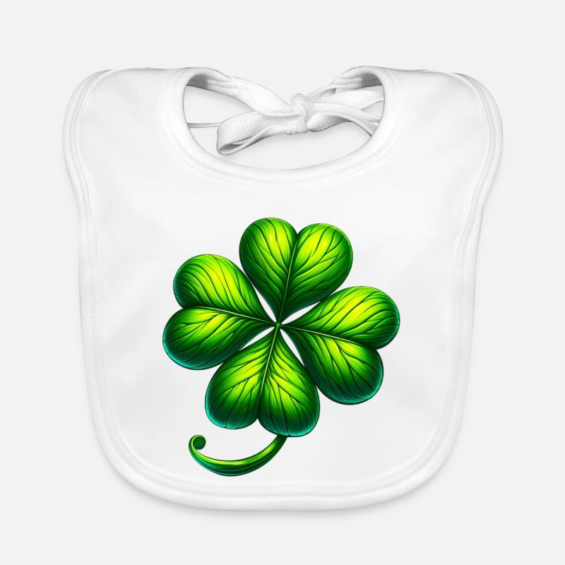 Trèfle à quatre feuilles Bavoir bio Bébé