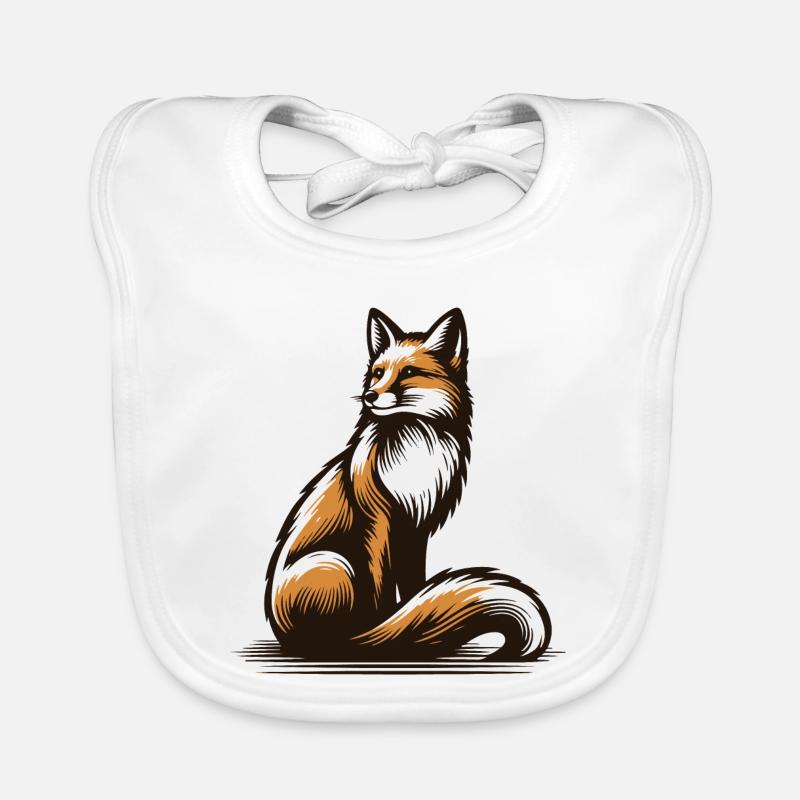 Fox - Baby Bio-Lätzchen - Weiß