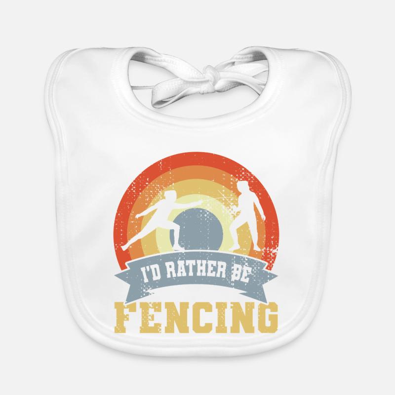 I'd Rather Be Fencing Baby Bio-Lätzchen