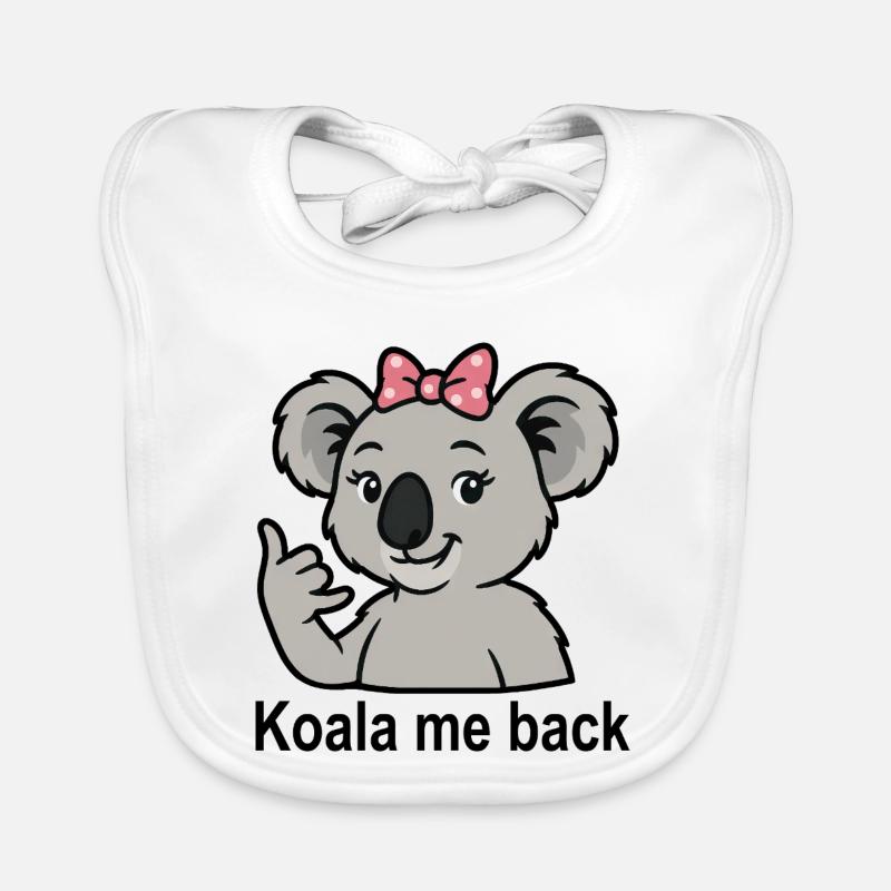 Koala Spruch Anrufen Telefonieren Süßer Koala Baby Bio-Lätzchen