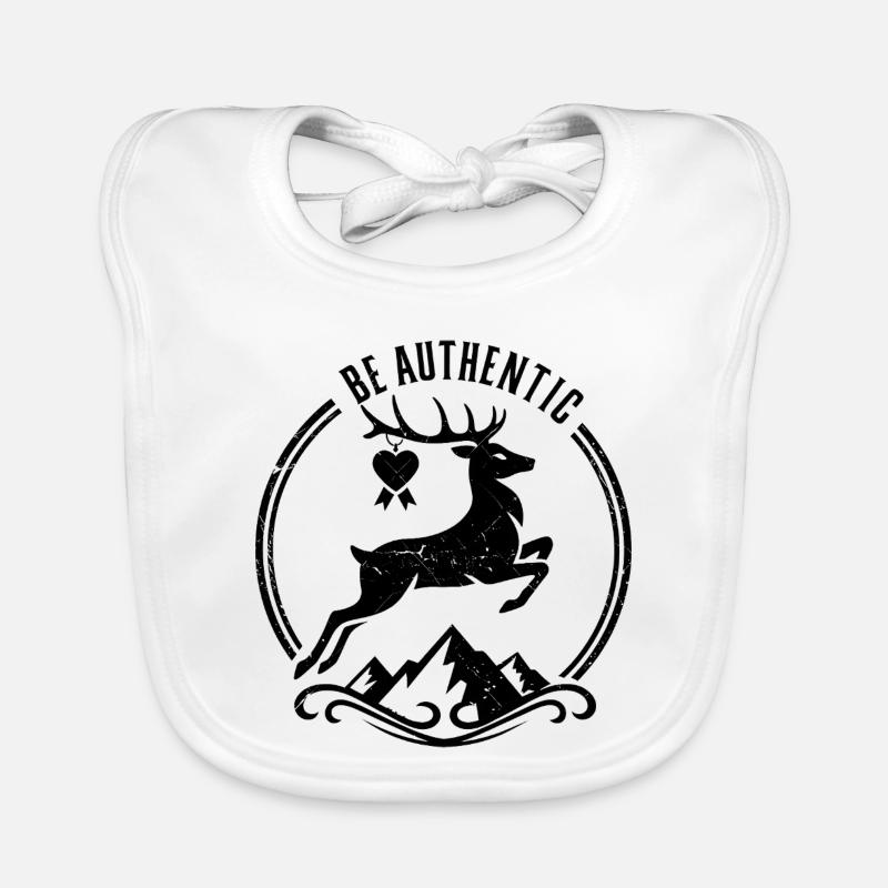 Springender Hirsch Baby Bio-Lätzchen