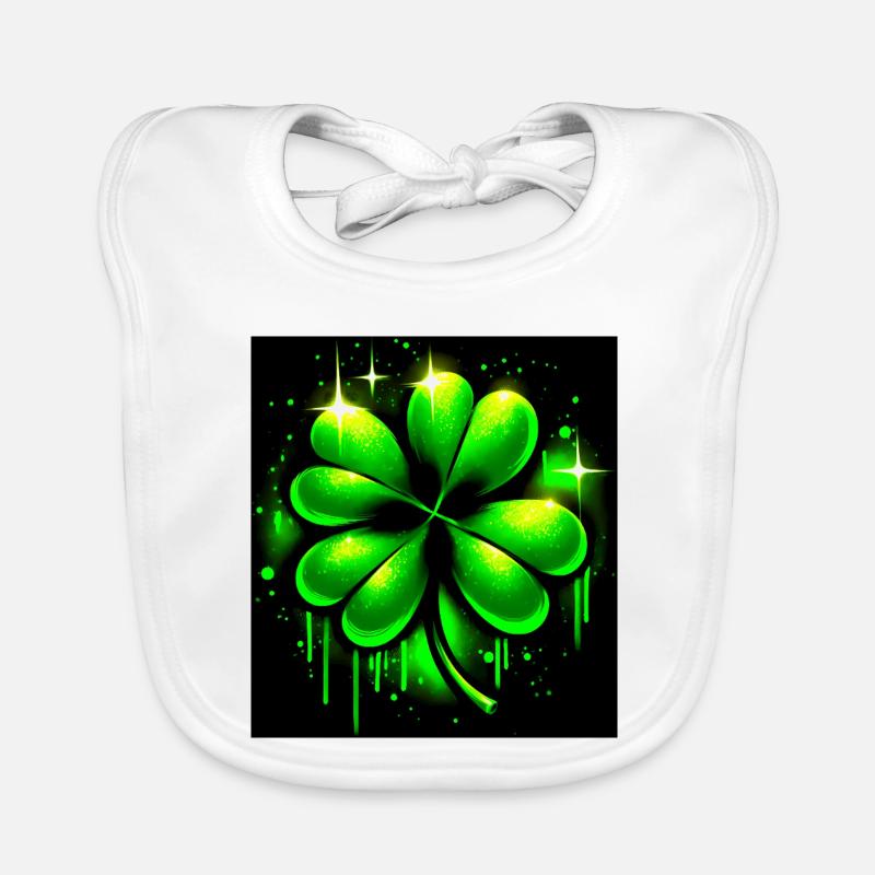 Four-leaf clover Organic Baby Bibs