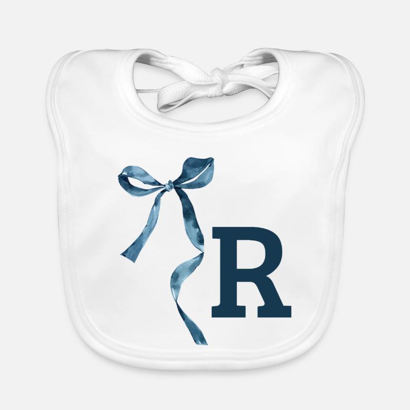 Monogramm r Geschenkidee Baby Bio-Lätzchen