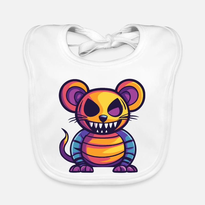 Mouse Halloween Comic Zombie Organic Baby Bibs