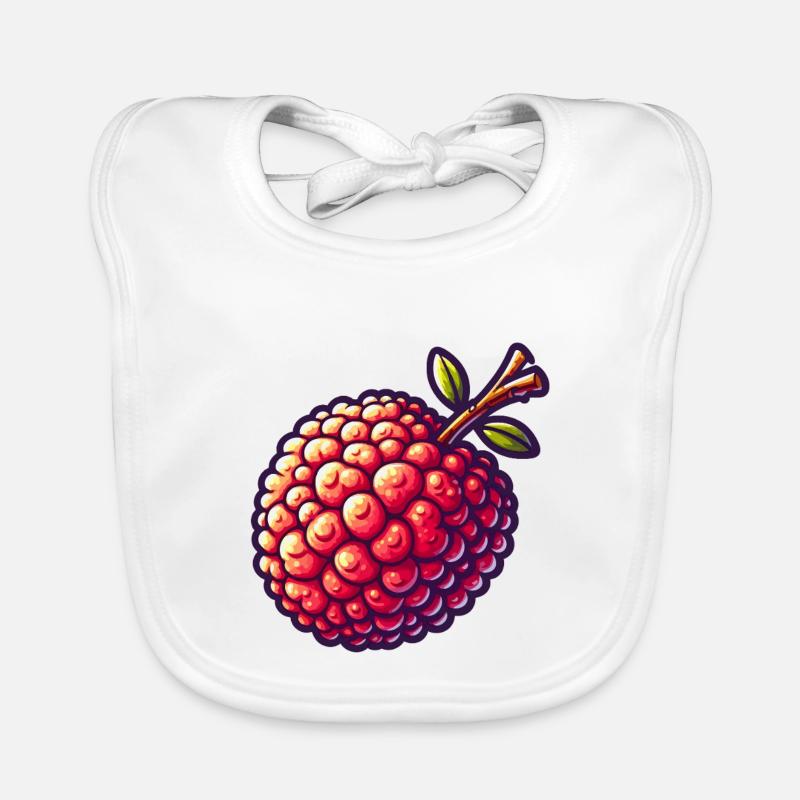 Litchi Pop Art Rouge Bavoir bio Bébé