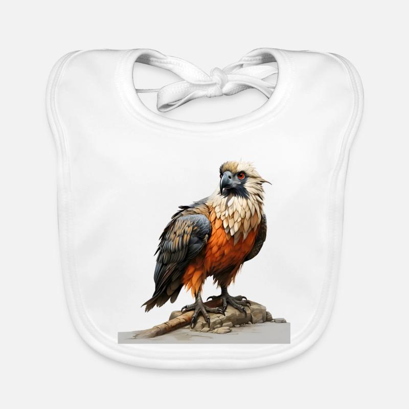 Colorful eagle sitting Organic Baby Bibs