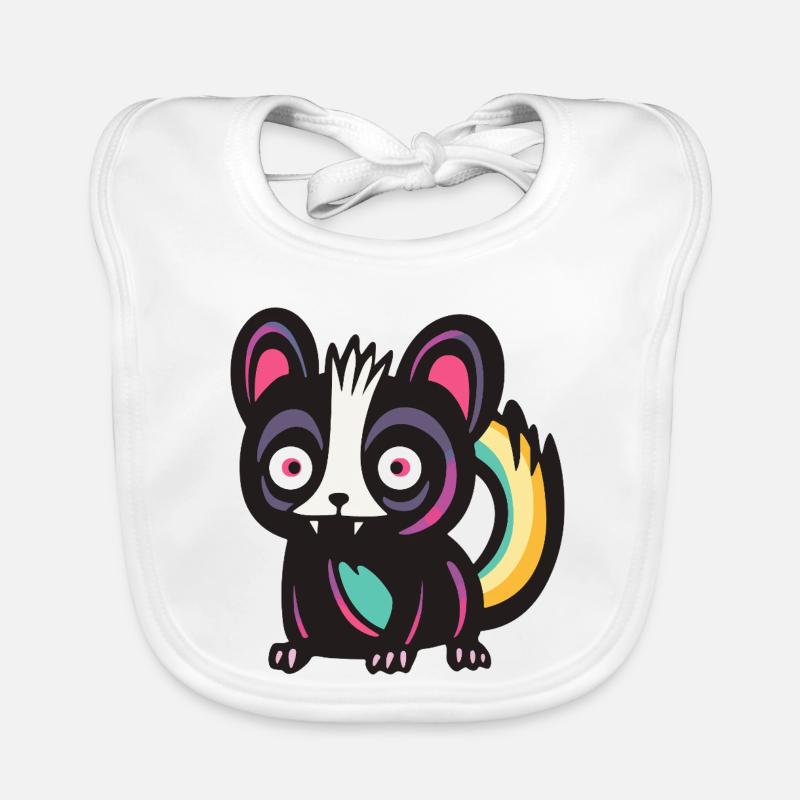 Skunk Halloween Comic Funny Organic Baby Bibs