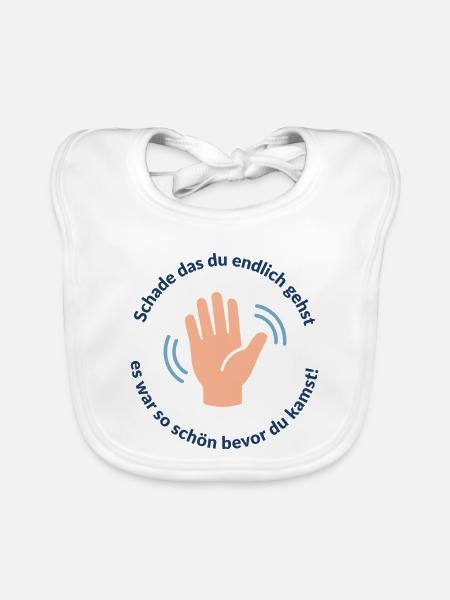 AbschiedsWitz Handgrafik, Oxymoron - Baby Bio-Lätzchen - Weiß