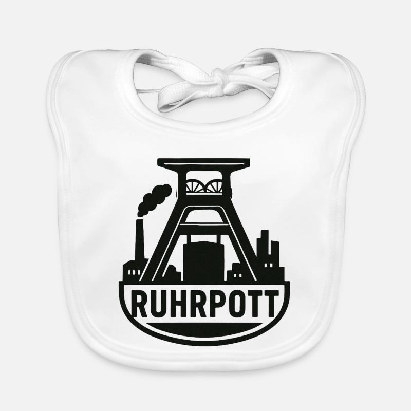 Ruhrpott Industry Silhouette Organic Baby Bibs