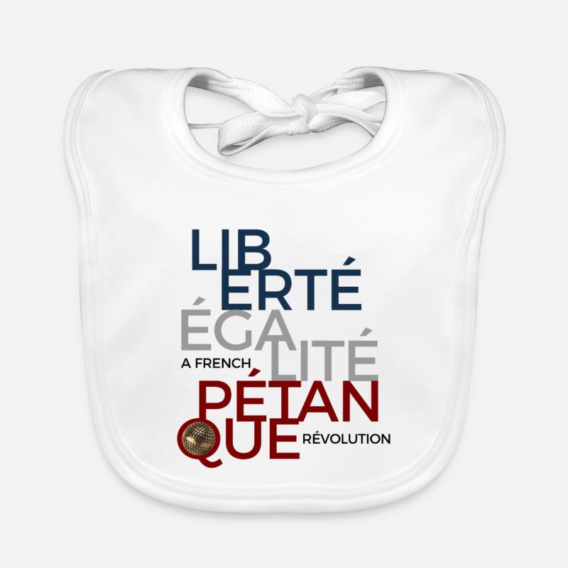 Liberté Égalité Pétanque Boule Bavoir bio Bébé