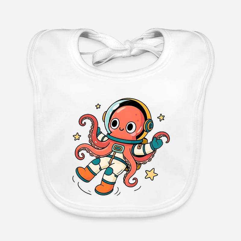 Pieuvre Astronaute Spatiale Bavoir bio Bébé