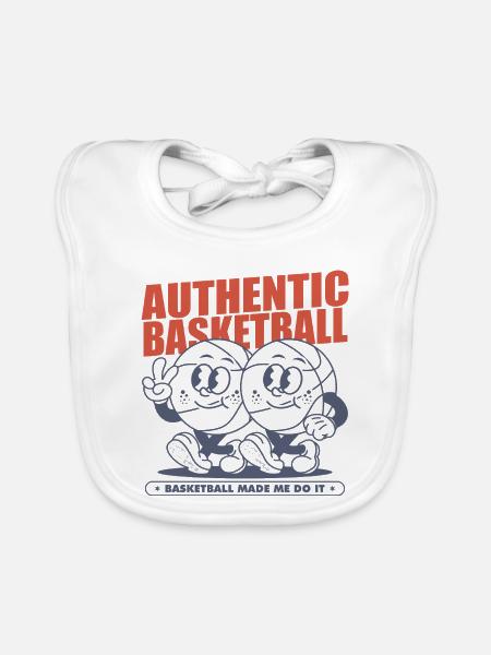 Basketball - Baby Bio-Lätzchen - Weiß