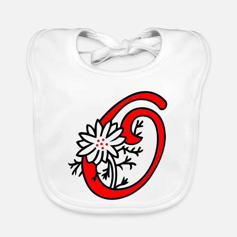 Buchstabe O Initiale Baby Bio-Lätzchen