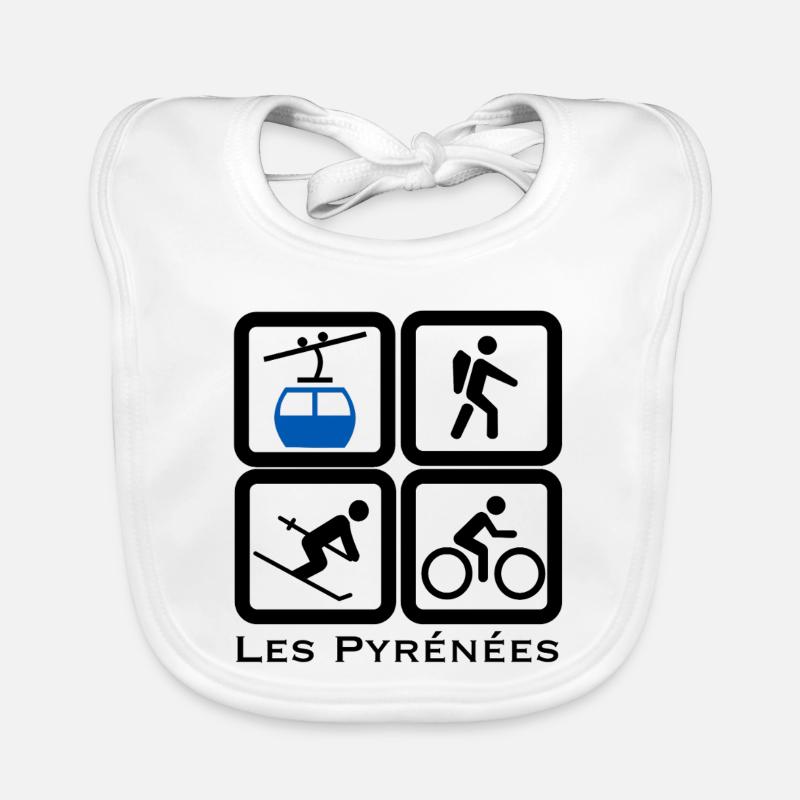 Les Pyrenees - Bavoir bio Bébé - blanc