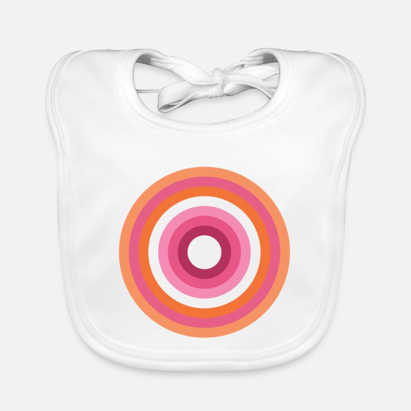  Concentric Ring Palette LGBTQ lesbian Organic Baby Bibs