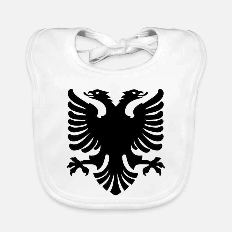 Shqipe Eagle – Albania Double Head National Flag Organic Baby Bibs