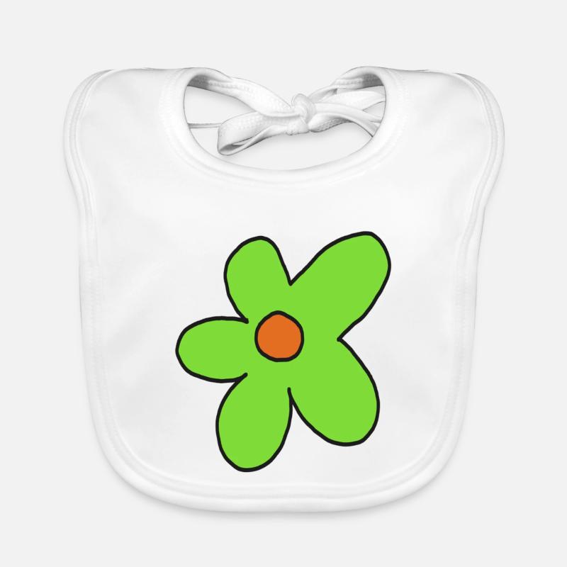 Limettenblumen-Pop-Kunst Baby Bio-Lätzchen