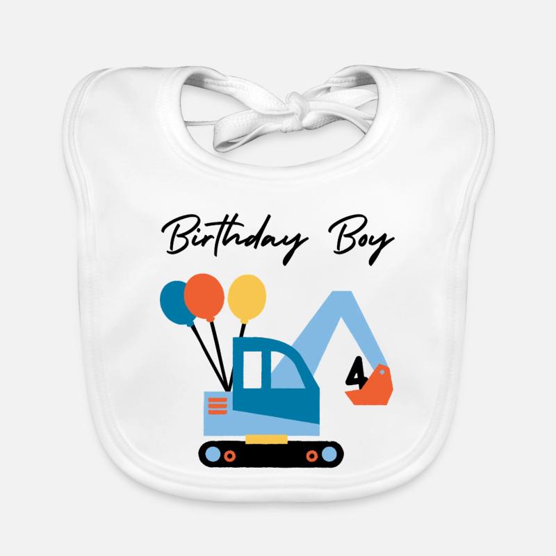 Light excavator Organic Baby Bibs