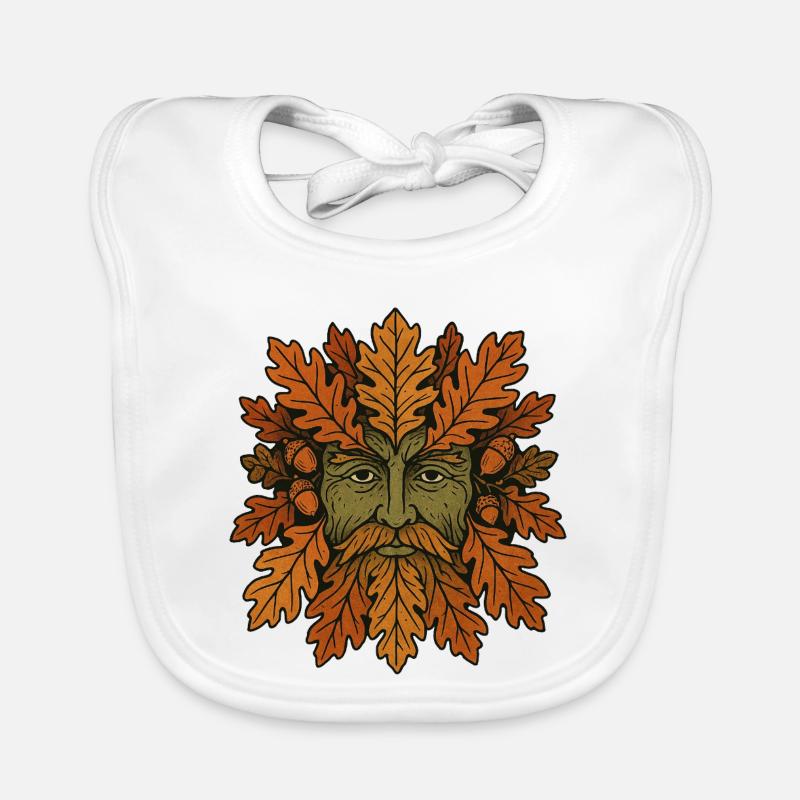 Geistgesicht der Herbst-Eiche Baby Bio-Lätzchen