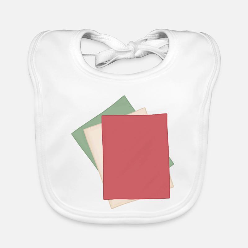 Pastel Paper Stack Organic Baby Bibs