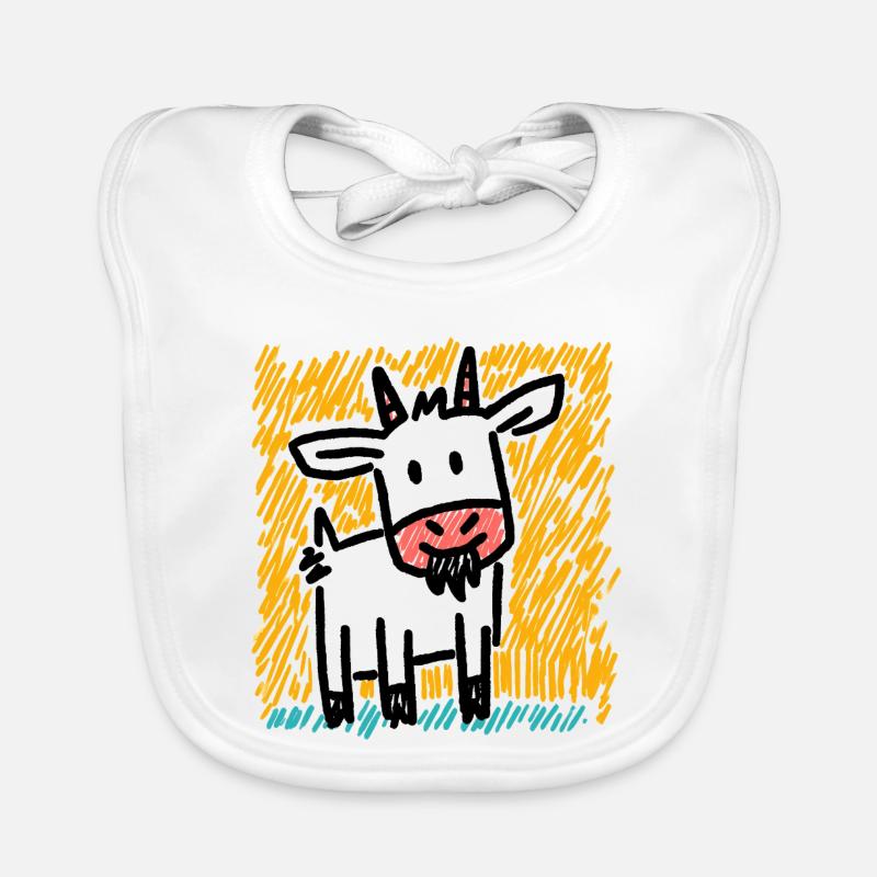 Doodle Ziege Baby Bio-Lätzchen