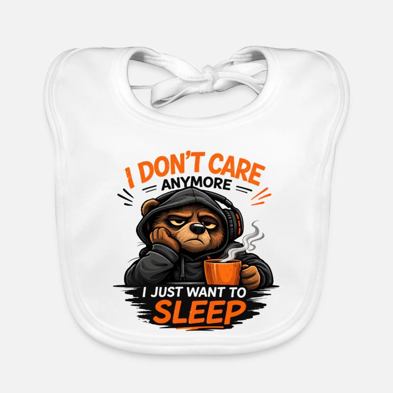 Design du T-shirt de Sommeil Grumpy Bear Bavoir bio Bébé