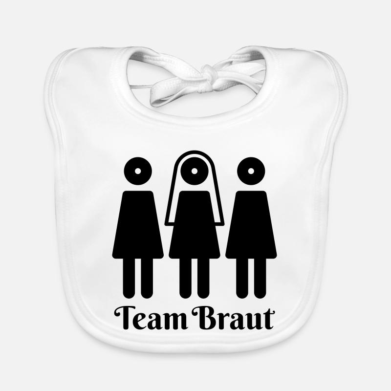 Équipe Mariée, Mariage, Cortège Nuptial Bavoir bio Bébé