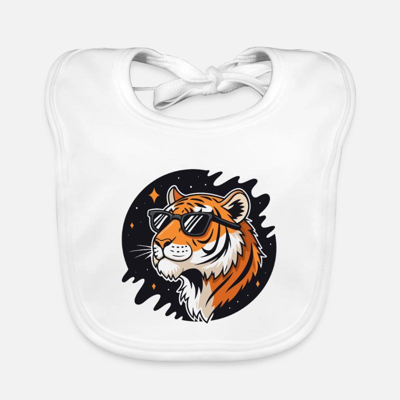 Cosmic Tiger Glasses Organic Baby Bibs