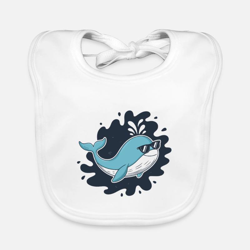 Blauwal-Sonnenbrille Baby Bio-Lätzchen