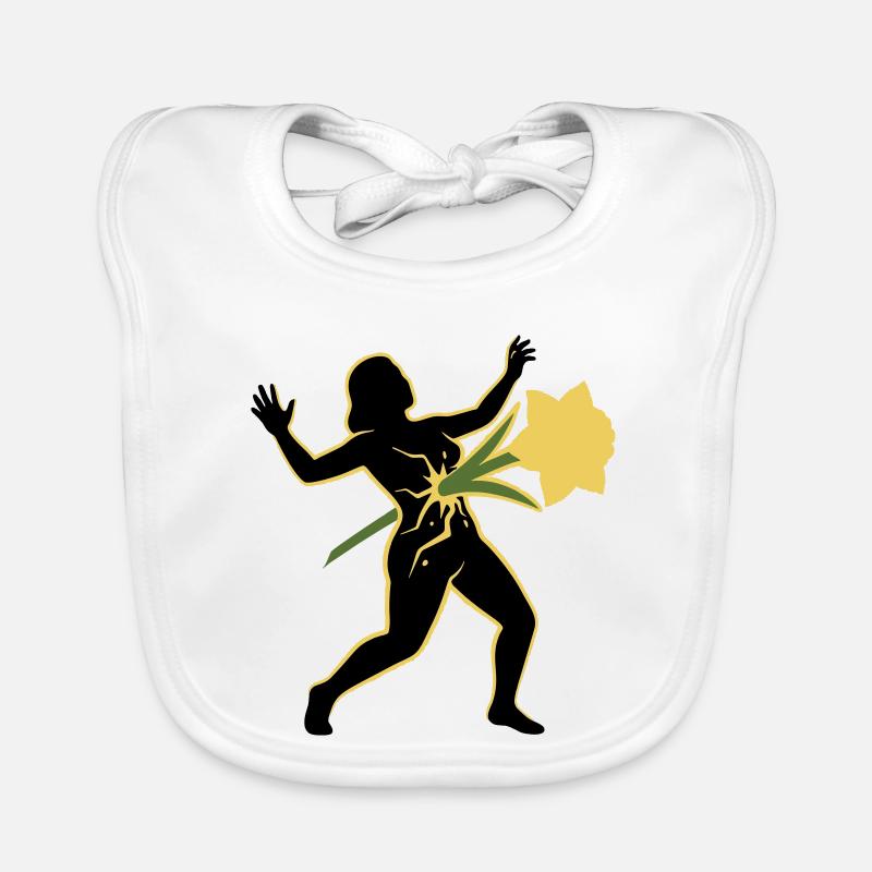 Danse de la Silhouette avec la Fleur Bavoir bio Bébé