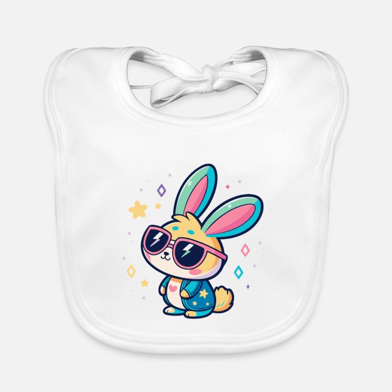 Pastel Bunny Pop Sonnenbrille Baby Bio-Lätzchen