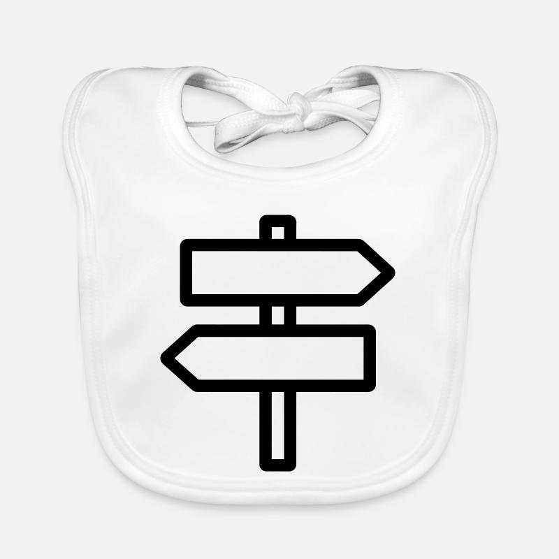 Direction sign Organic Baby Bibs